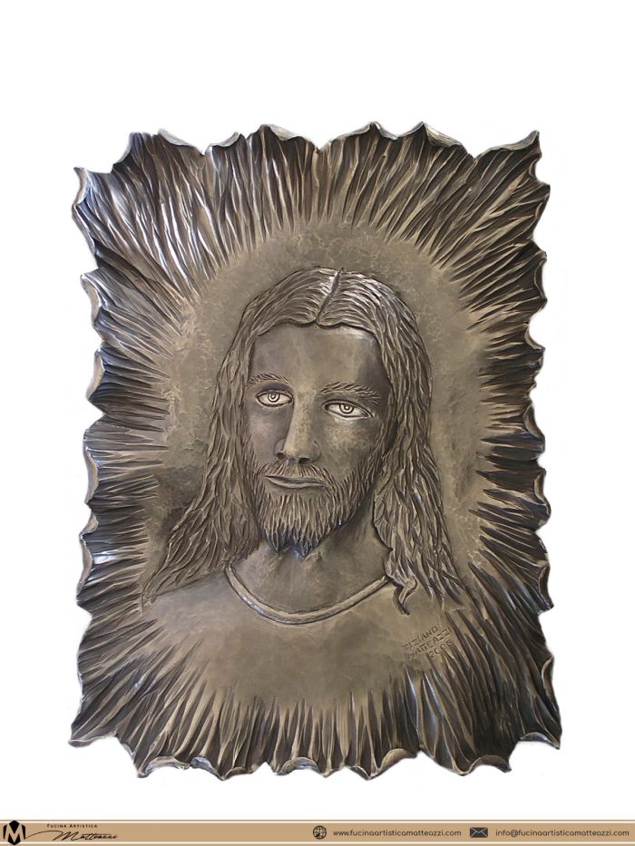 06 fucina artistica matteazzi   piatto acciaio inox arte sacra